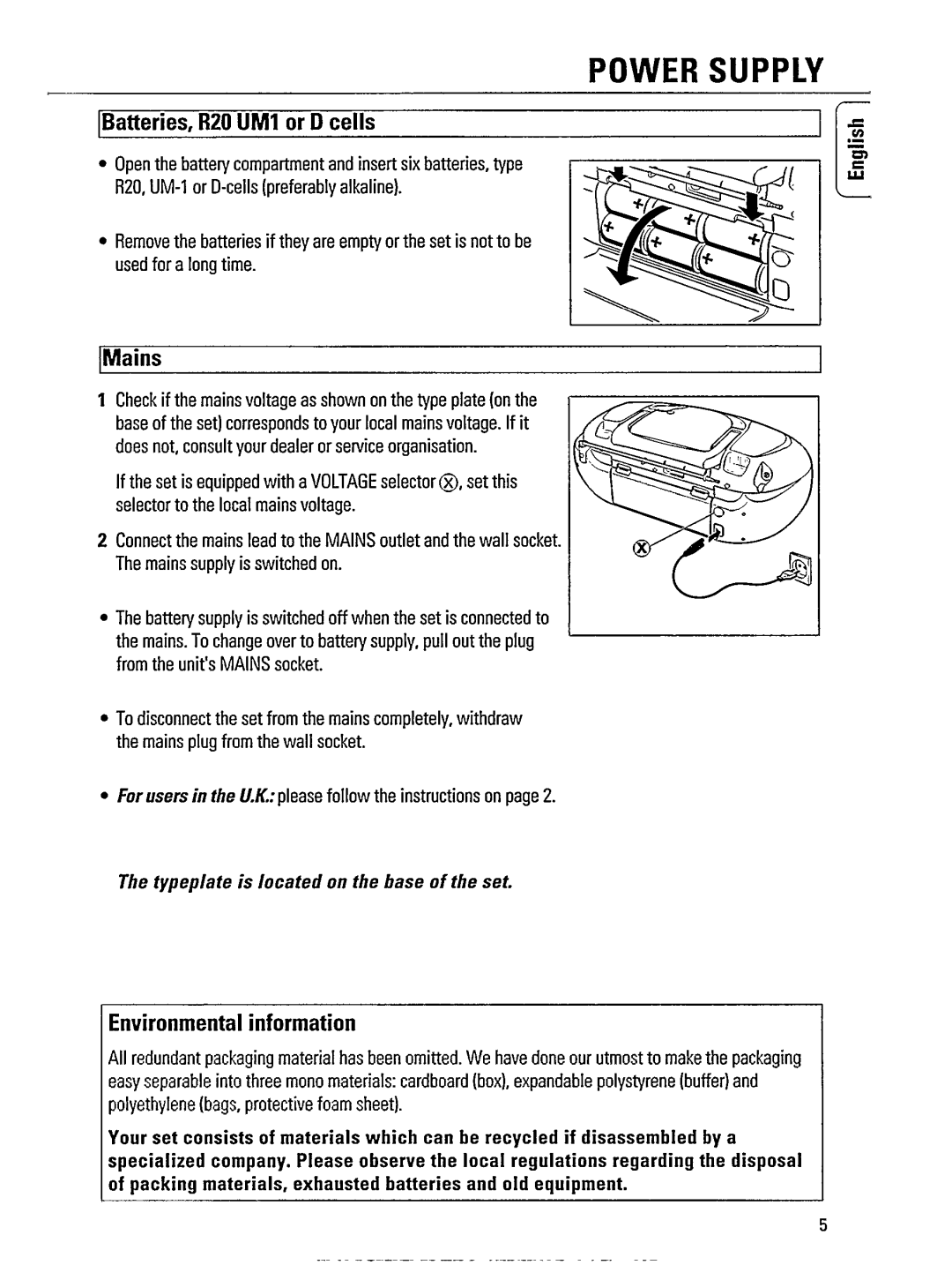 Philips AZ 8070 manual 