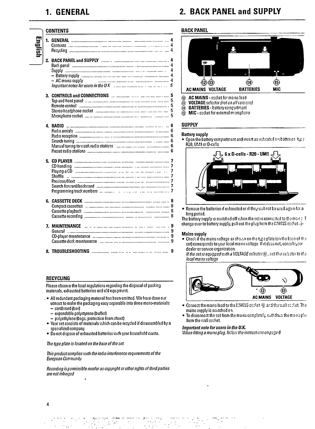 Philips AZ 8250 manual 