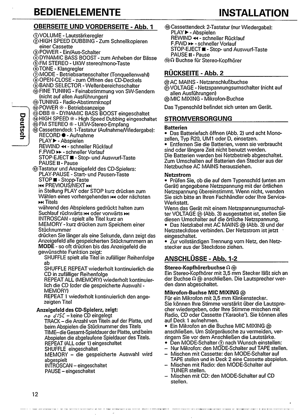 Philips AZ 8320 manual 