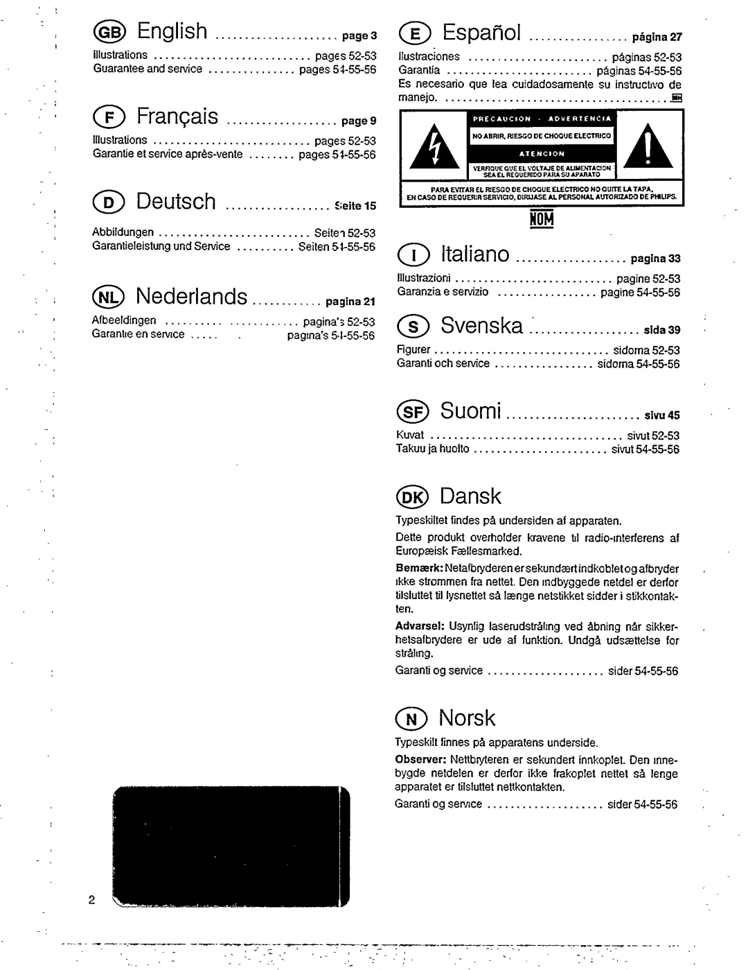 Philips AZ 8394, AZ 8390, AZ 8391 manual 