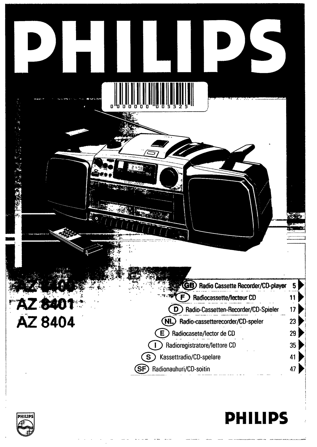 Philips AZ 8401 manual 