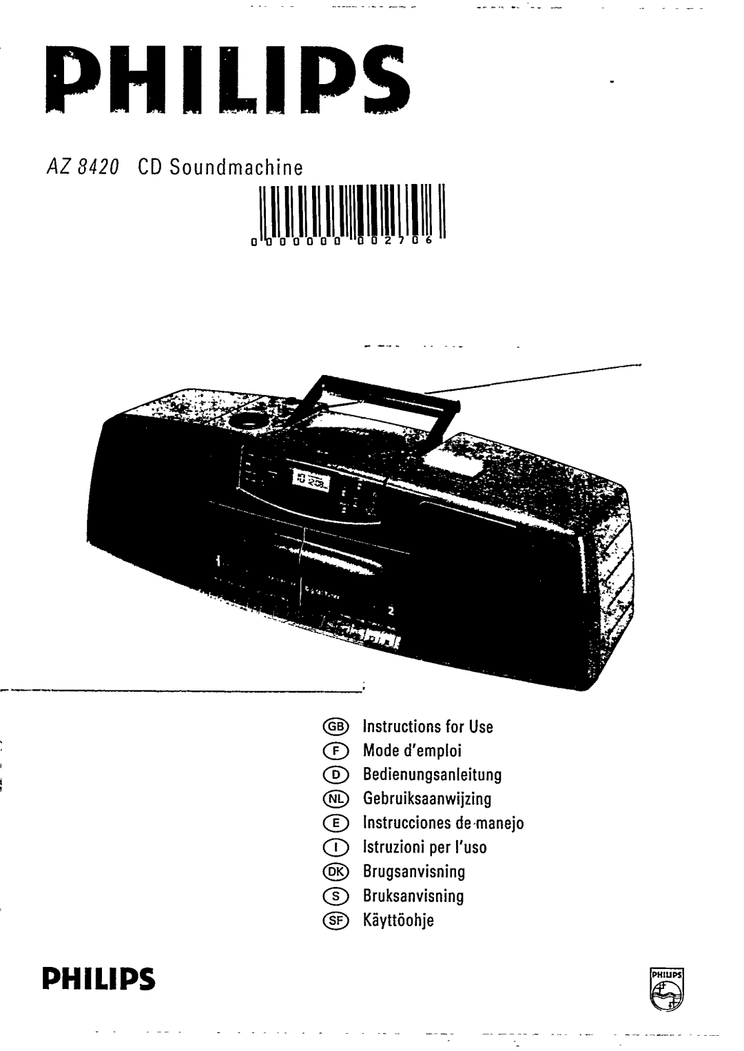 Philips AZ 8420 manual 