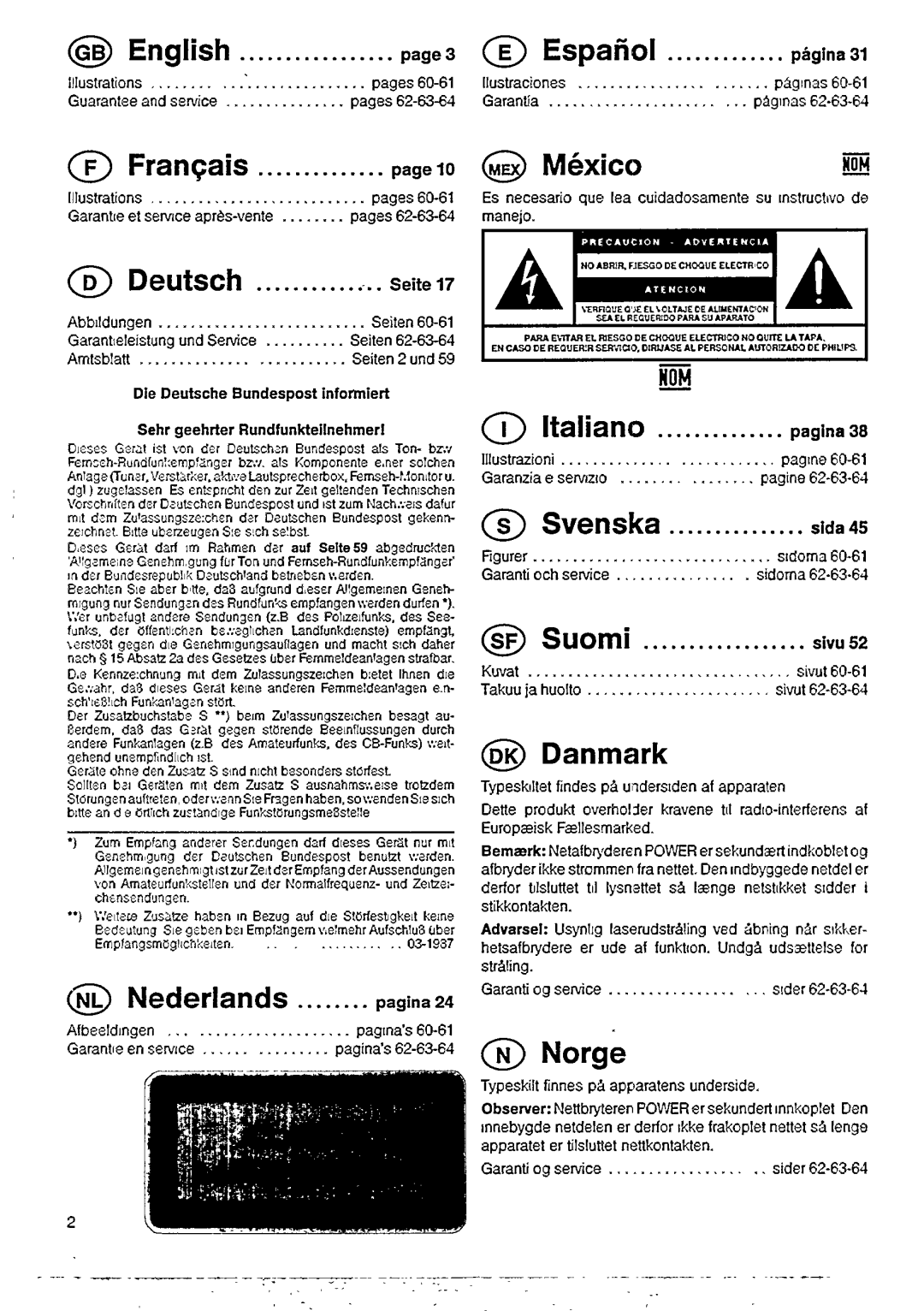 Philips AZ 8490, AZ 8491, AZ 8492 manual 