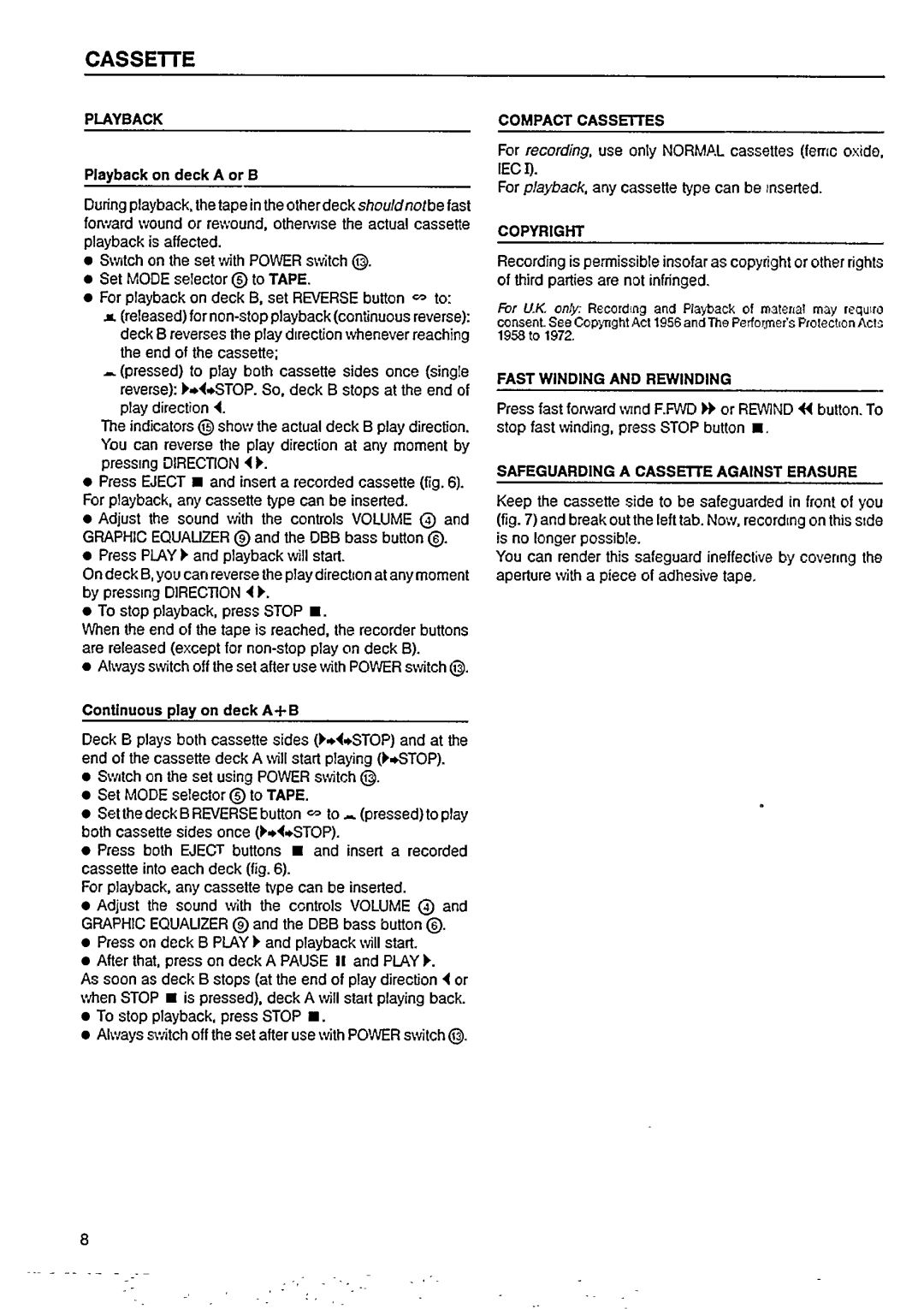 Philips AZ 8490, AZ 8491, AZ 8492 manual 