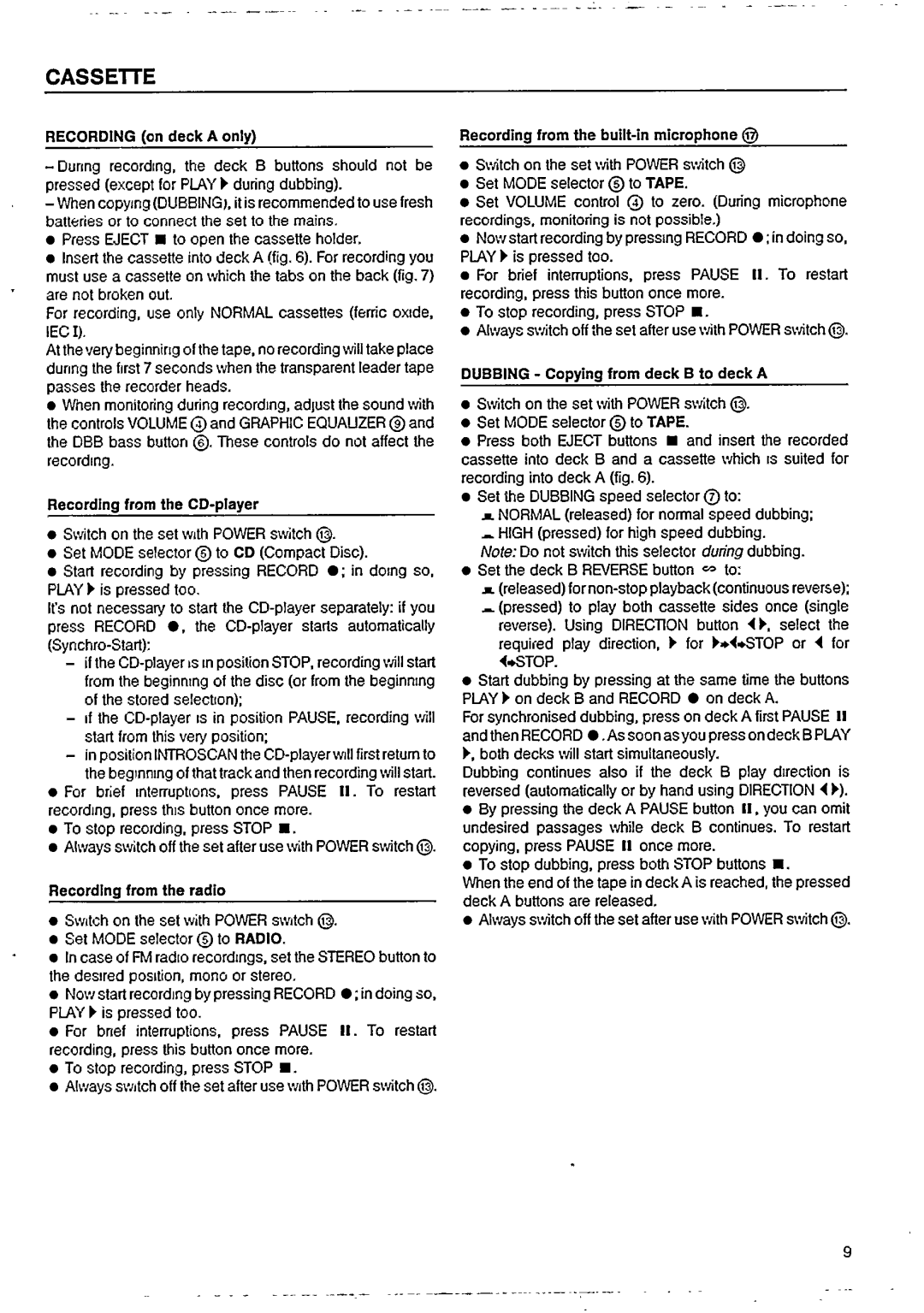 Philips AZ 8491, AZ 8492, AZ 8490 manual 