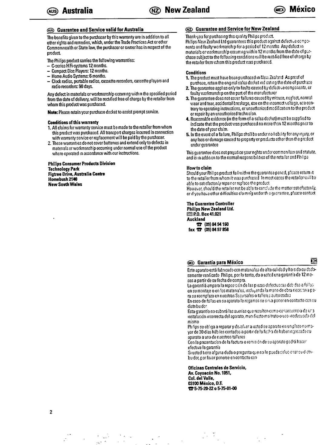 Philips AZ 8540 manual 