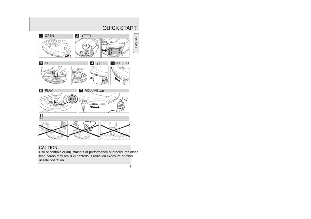 Philips AZ 9235 manual Quick Start 