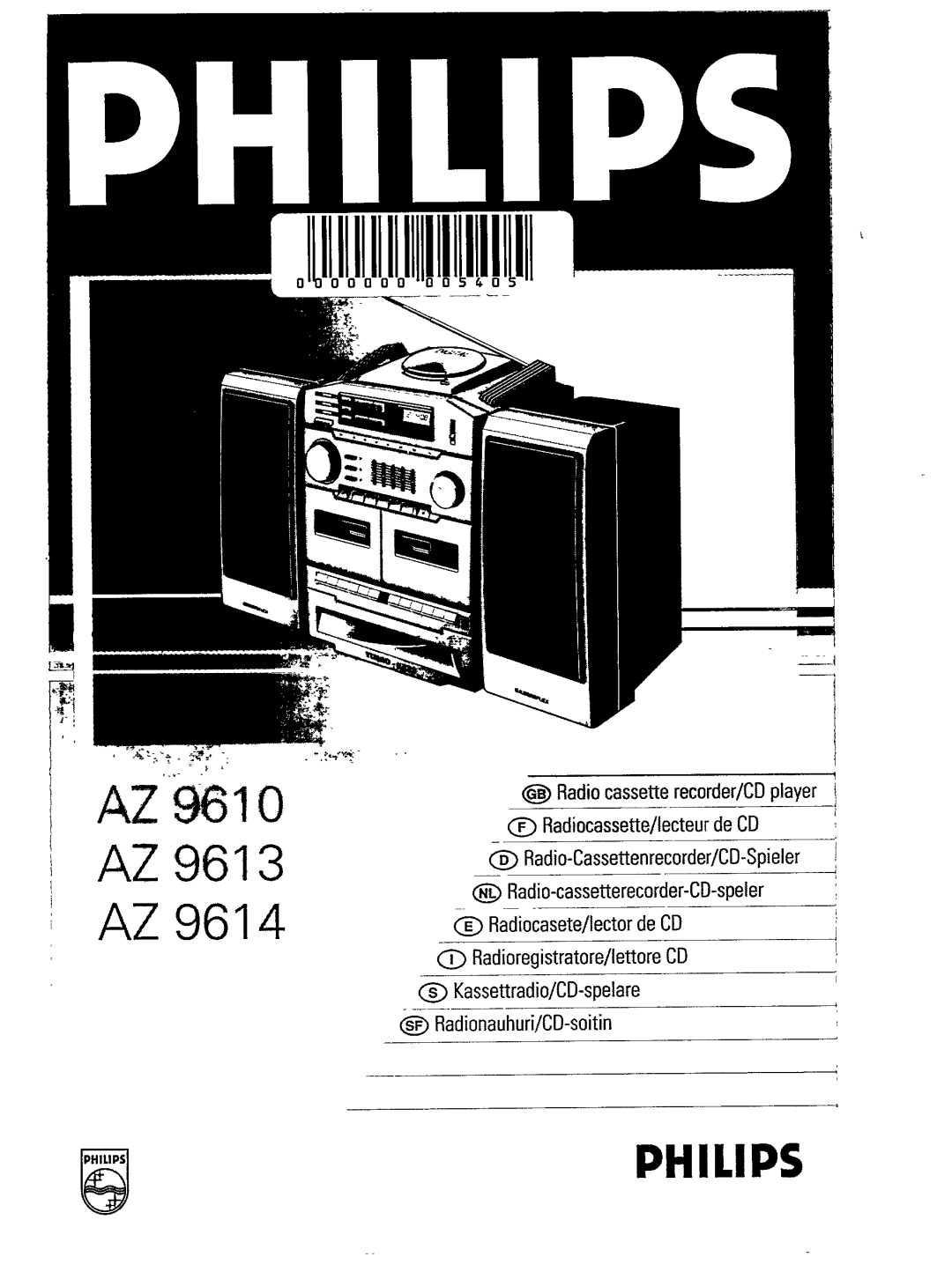 Philips AZ 9610, AZ 9613, AZ 9614 manual 