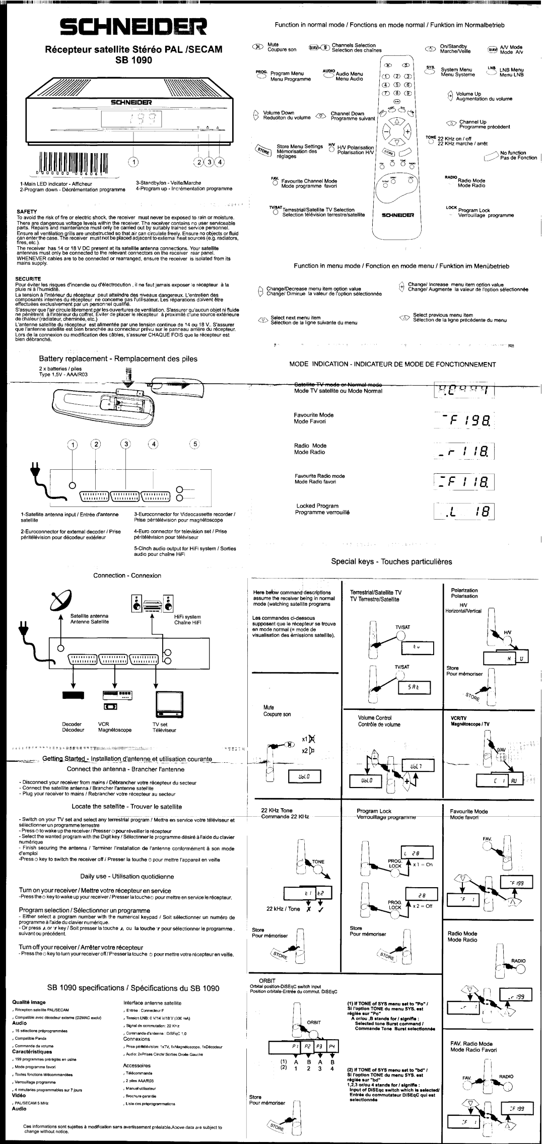 Philips AZ1001/17 manual 