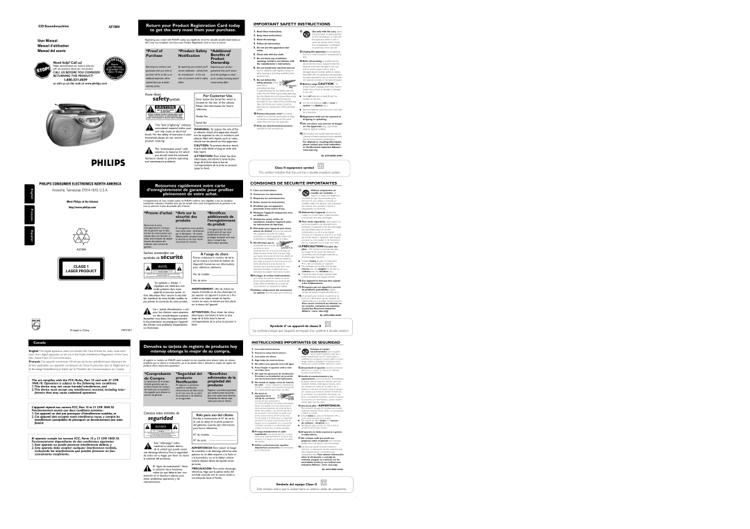 Philips AZ1004/17 user manual ’enregistrement 