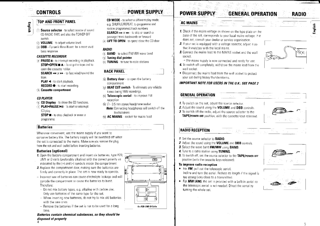 Philips AZ1007/01 manual 