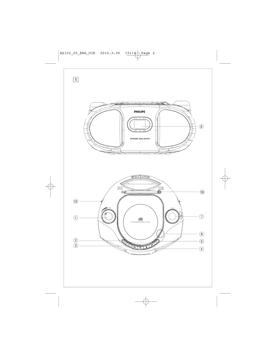 Philips AZ102N, AZ102S, AZ102C user manual Dynamic Bass Boost 