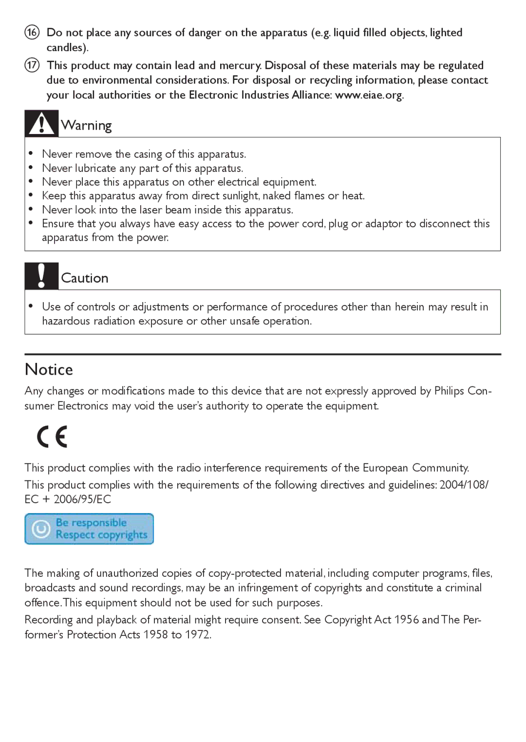 Philips AZ1046/12 user manual 