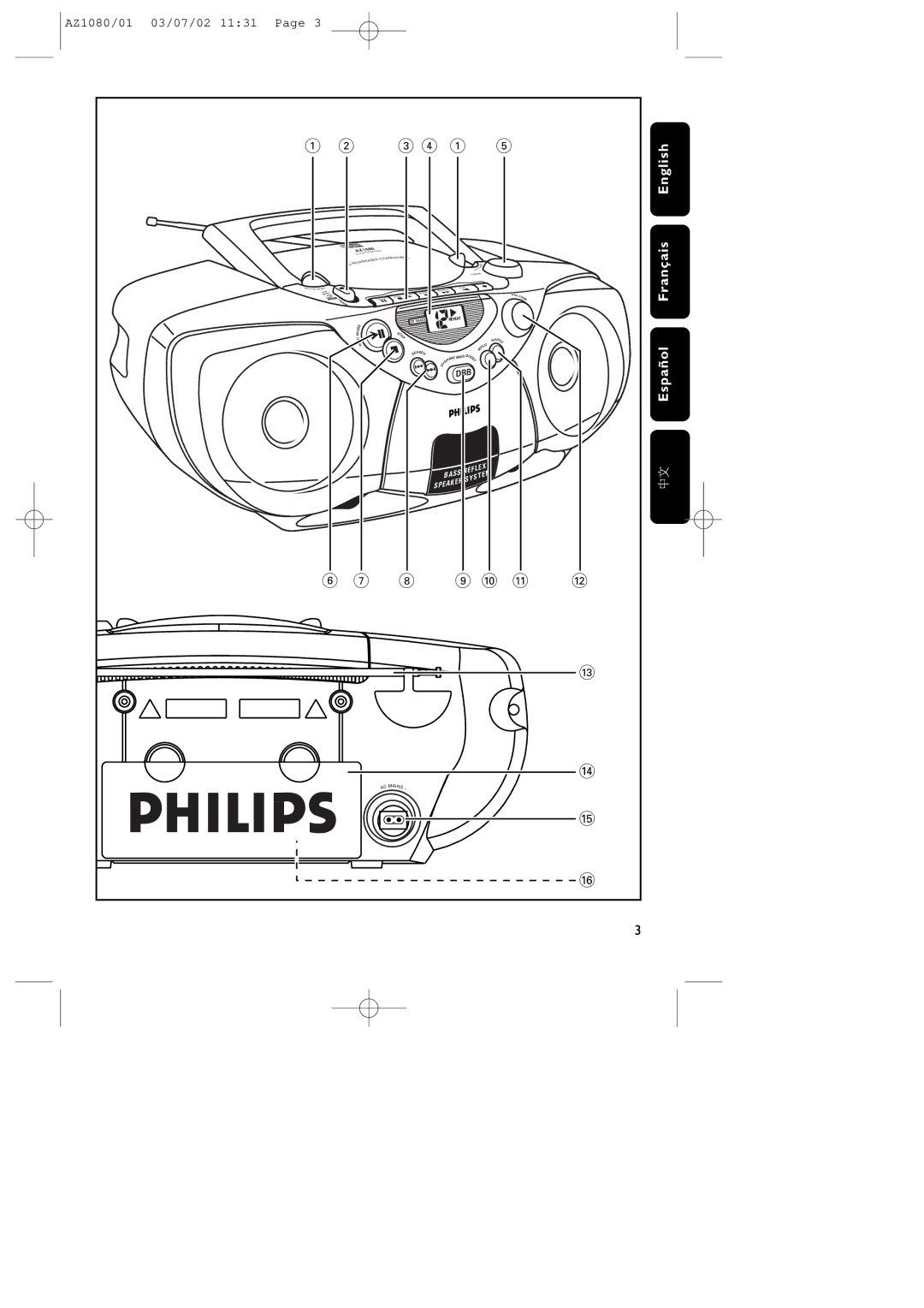 Philips AZ1080, AZ1081 manual English 