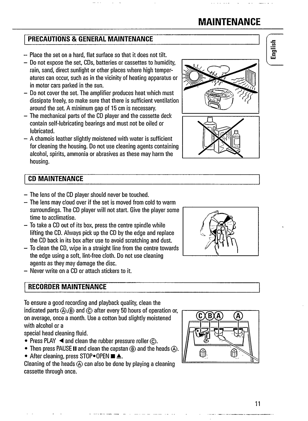 Philips AZ1110/00 manual 