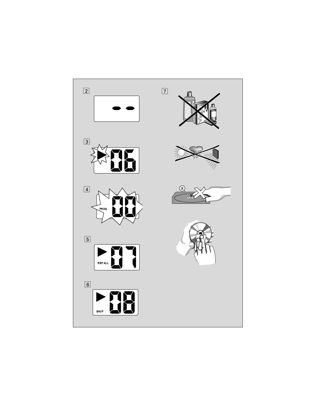 Philips AZ1123WCD user manual REP ALL Shuf 