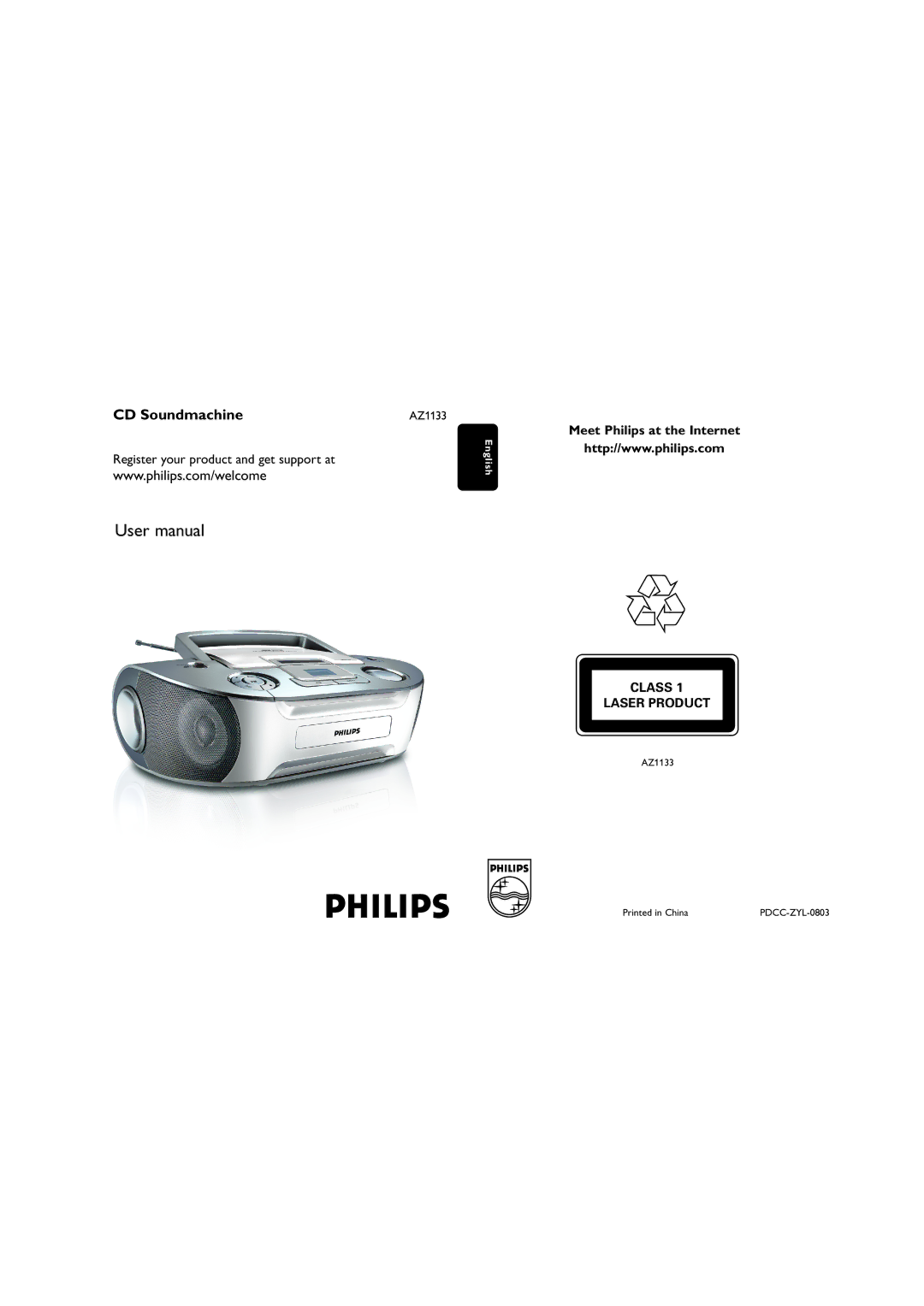 Philips AZ1133 user manual CD Soundmachine, Meet Philips at the Internet 