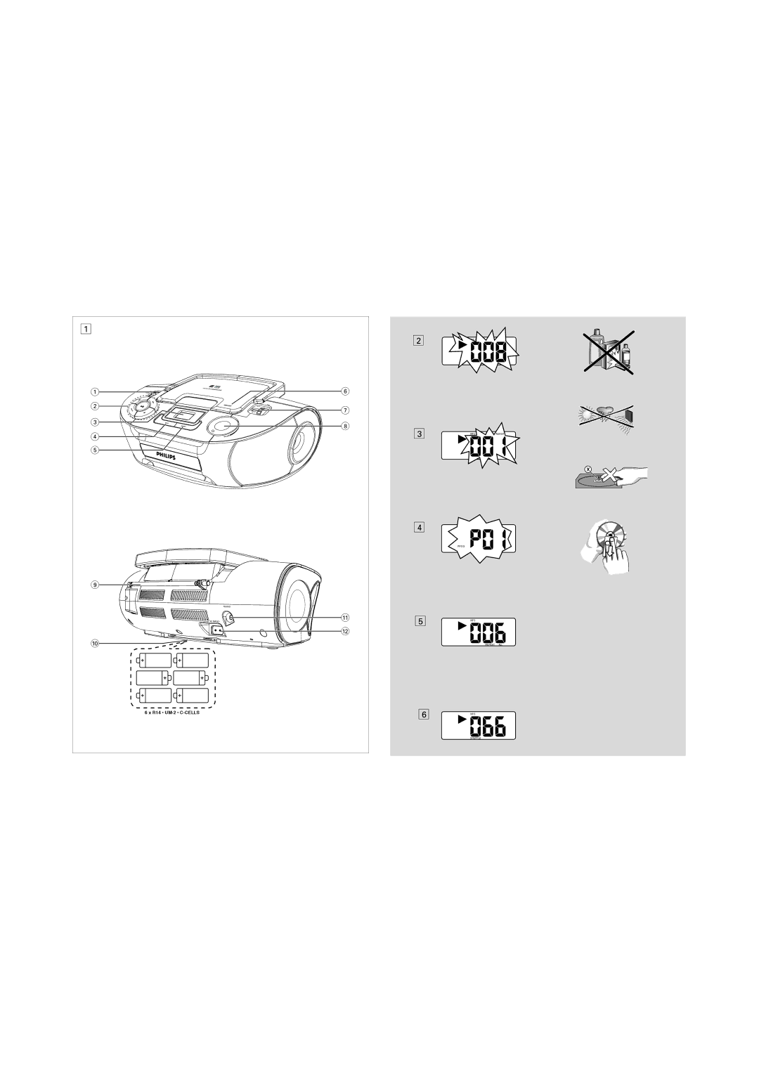 Philips AZ1133 user manual R14 UM-2 C-CELLS 