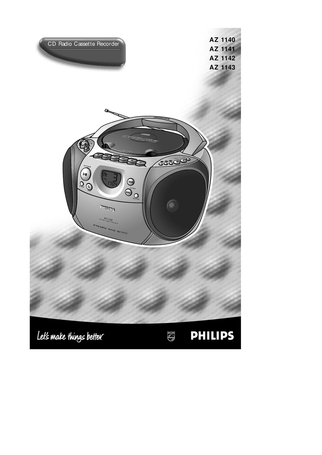 Philips AZ1142 manual AZ 1140 AZ 1141 AZ 1142 AZ 