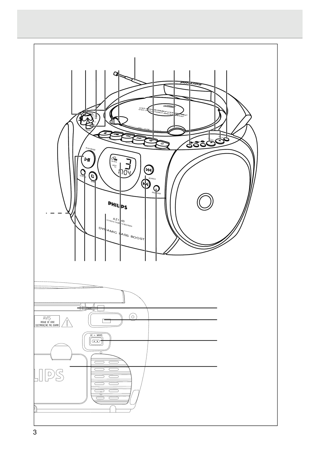 Philips 1140, AZ1143, AZ1141 manual @ # $ 