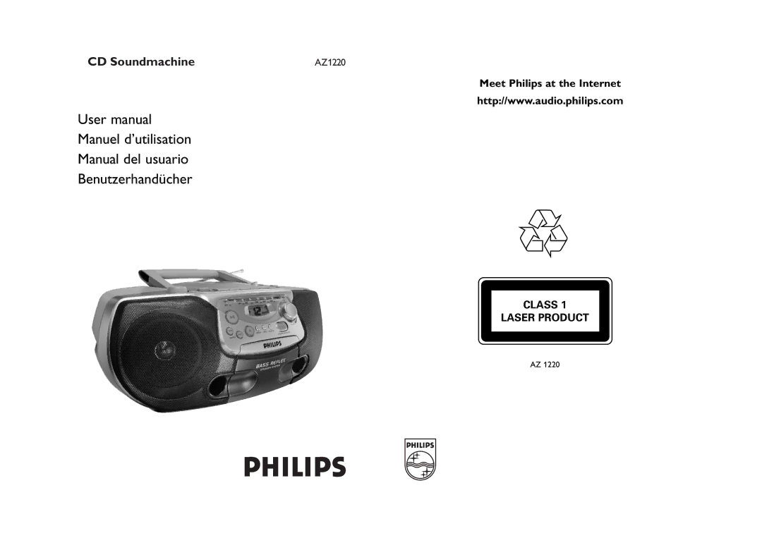 Philips AZ1220 user manual Manuel d’utilisation Manual del usuario Benutzerhandücher 