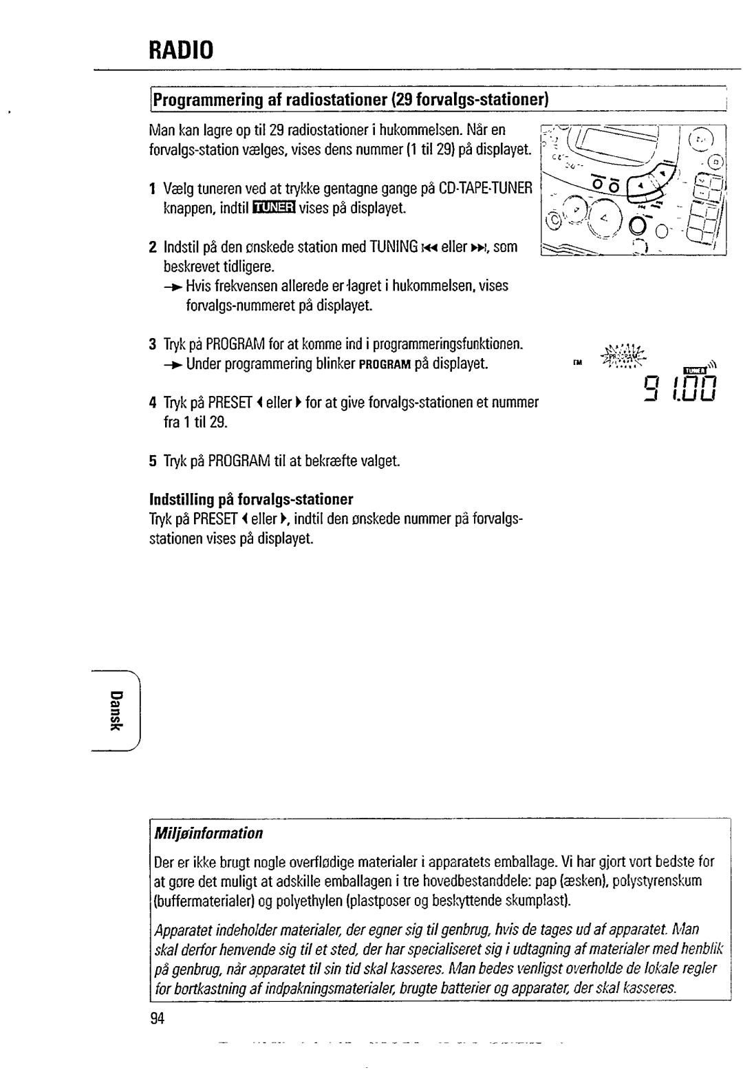 Philips AZ1407 manual 