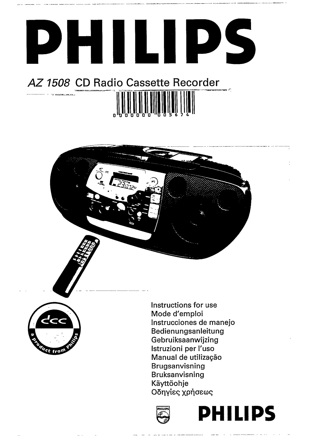 Philips AZ1508 manual 