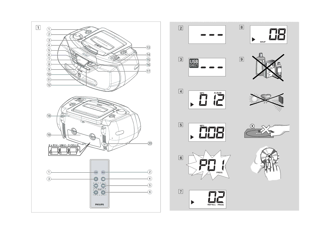 Philips AZ1830 user manual Usb 