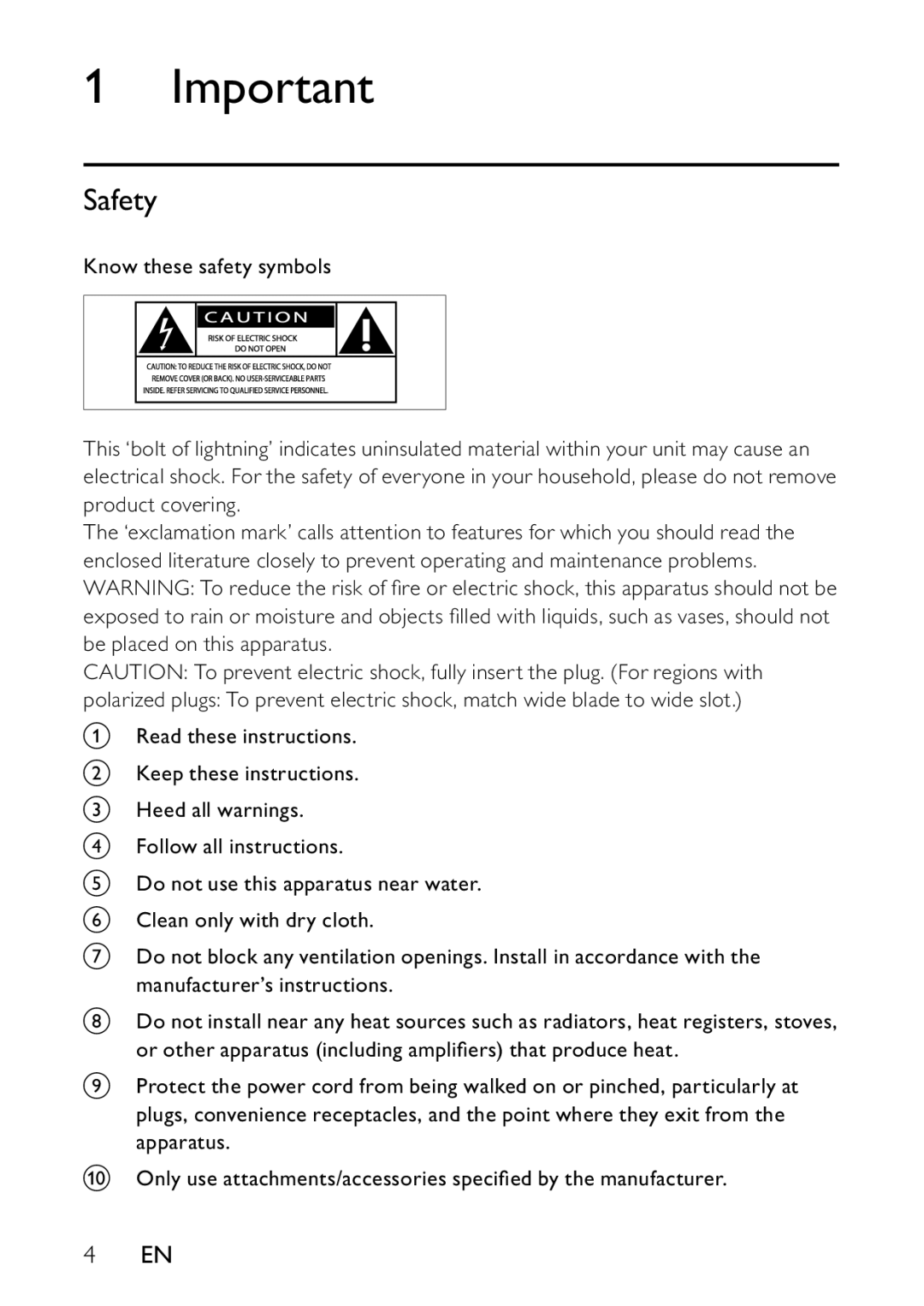 Philips AZ1837 user manual Safety 