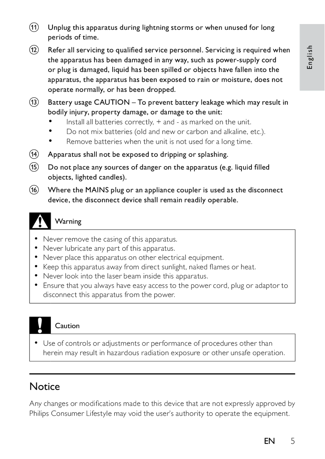 Philips AZ1837 user manual English 