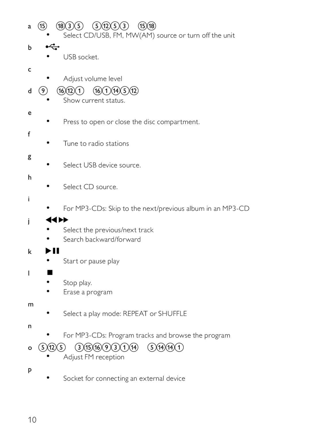 Philips AZ1837 user manual 10 EN 