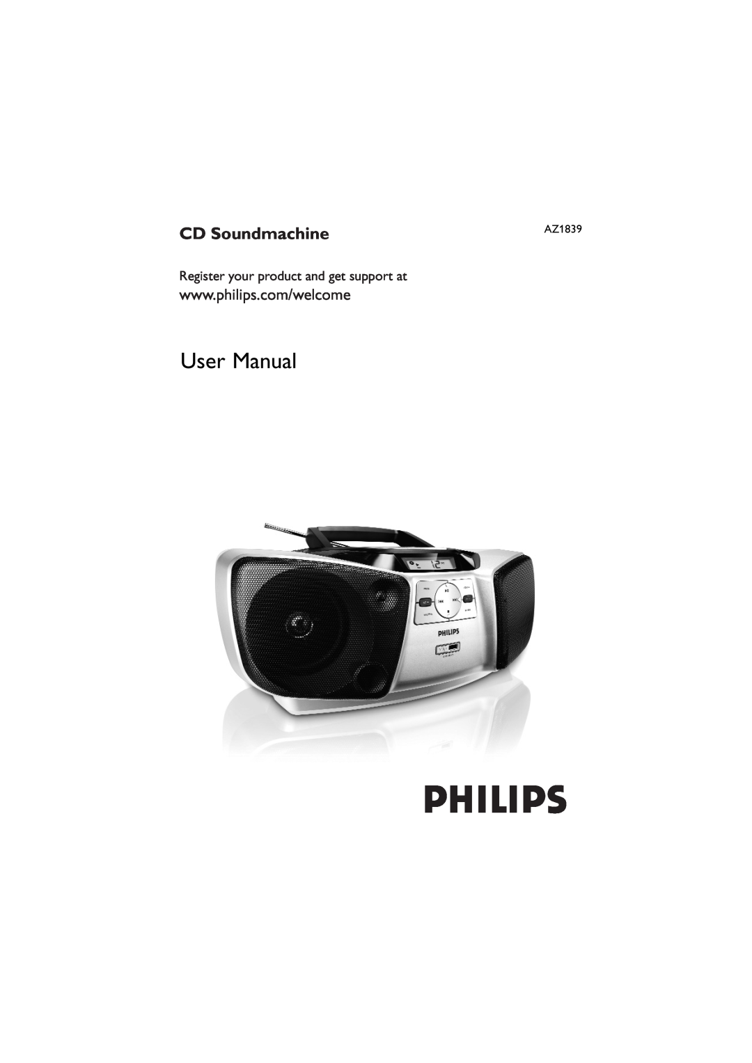 Philips AZ1839 user manual CD Soundmachine, Register your product and get support at 