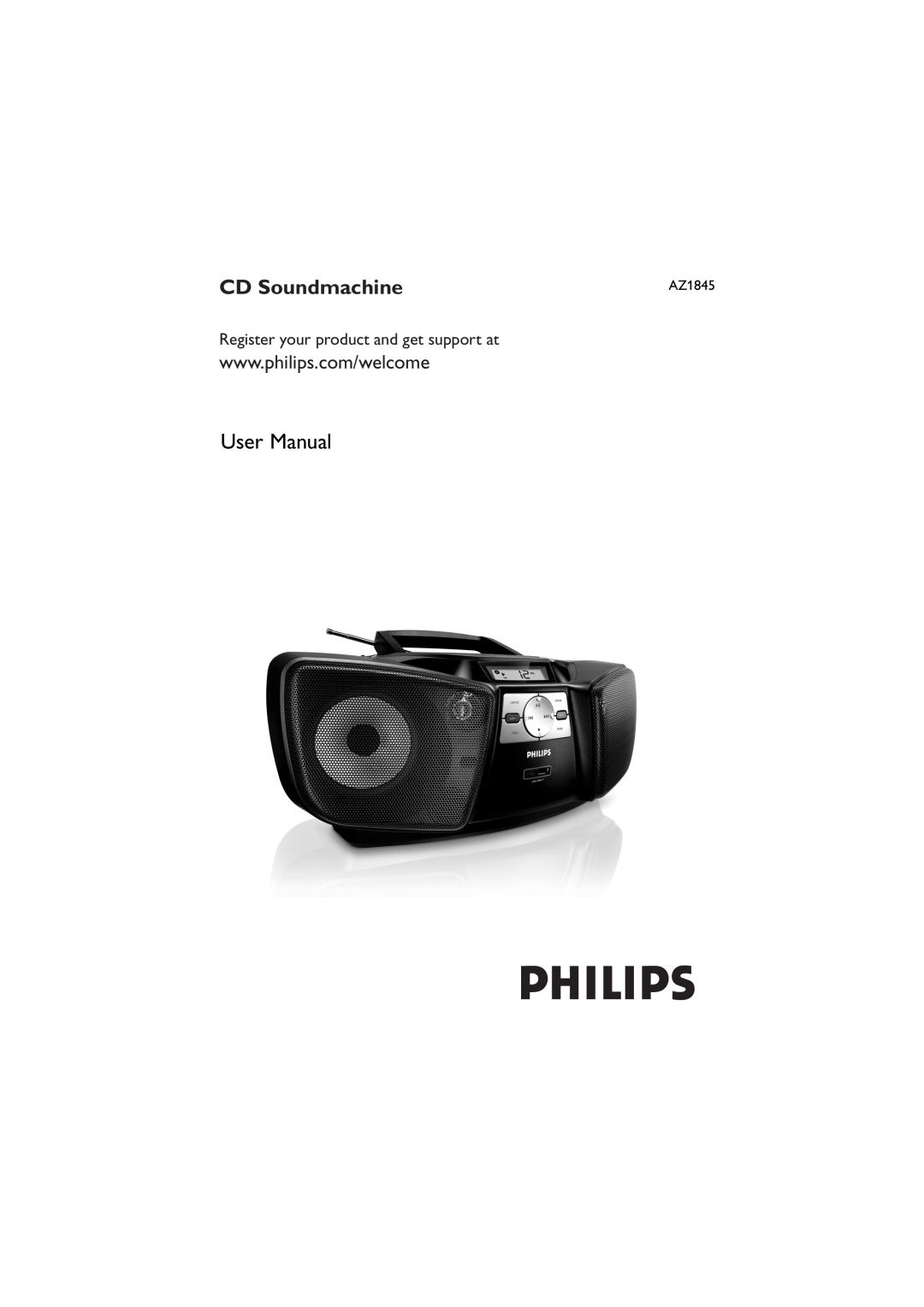 Philips AZ1845 user manual CD Soundmachine, Register your product and get support at 