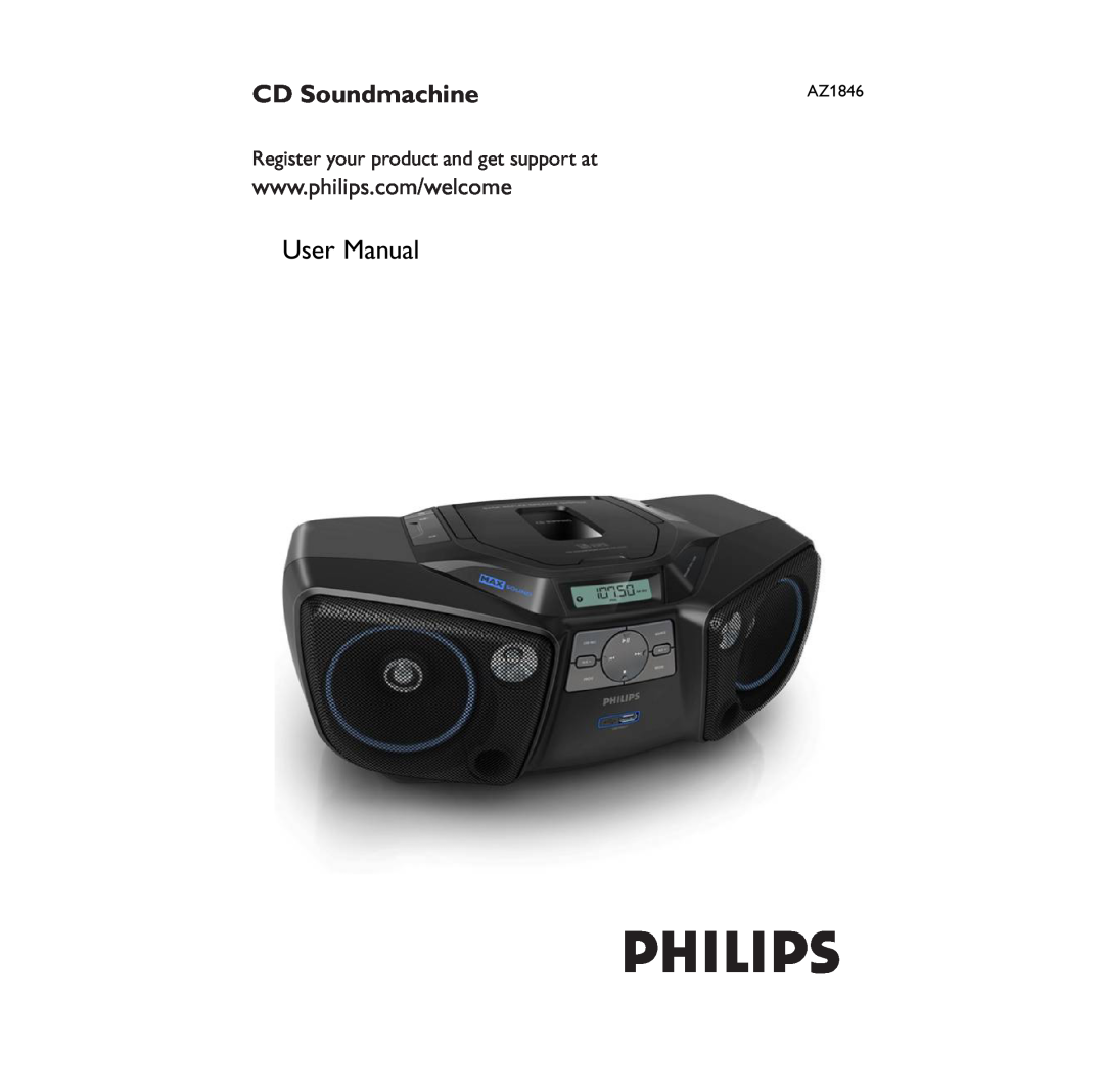 Philips AZ1846 user manual CD Soundmachine, Register your product and get support at 