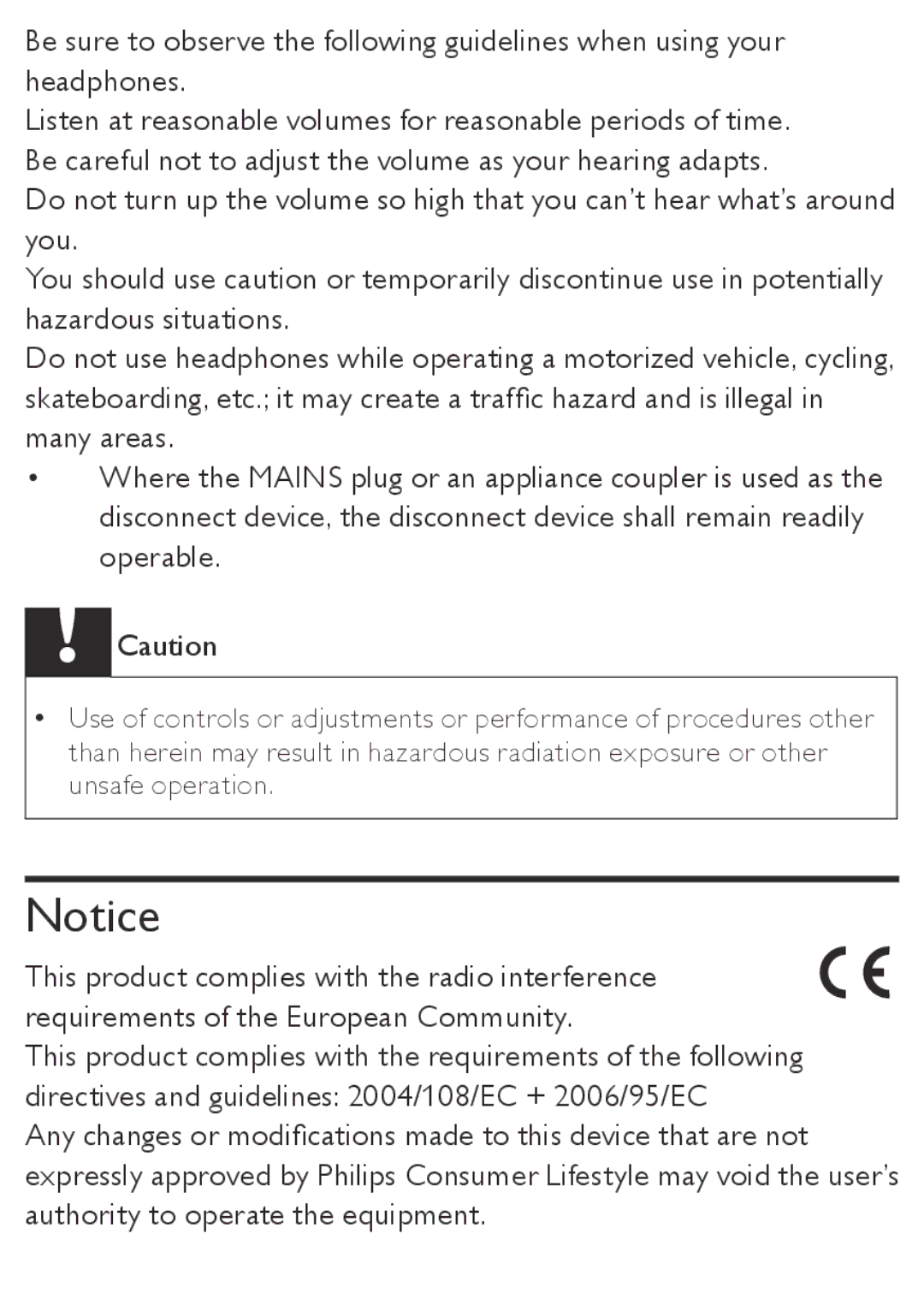 Philips AZ1850 user manual 