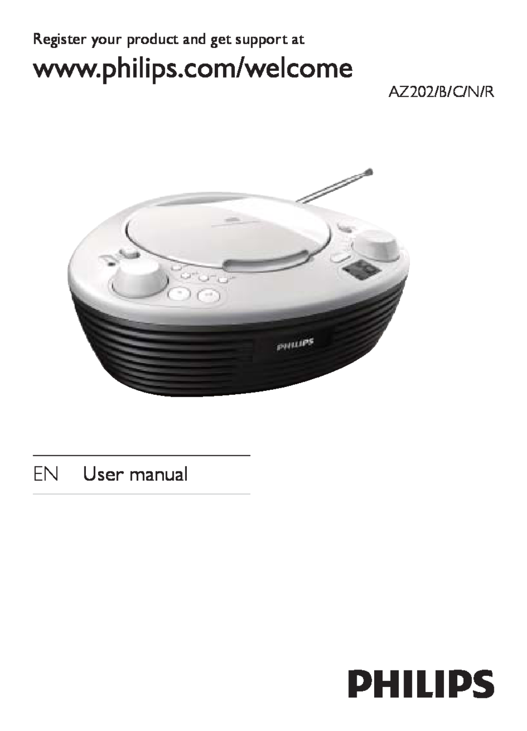 Philips AZ202/B/C/N/R user manual Register your product and get support at 