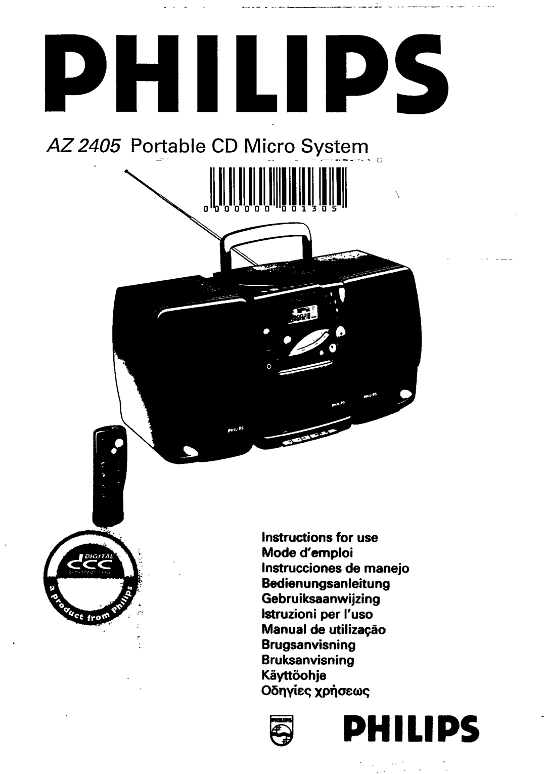 Philips AZ2405 manual 