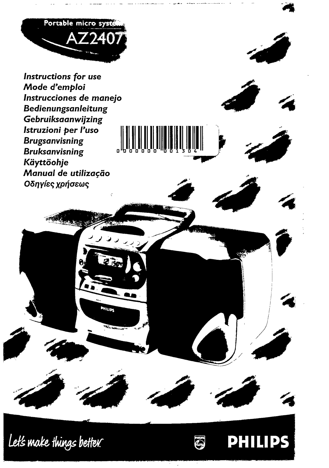 Philips AZ2407 manual 