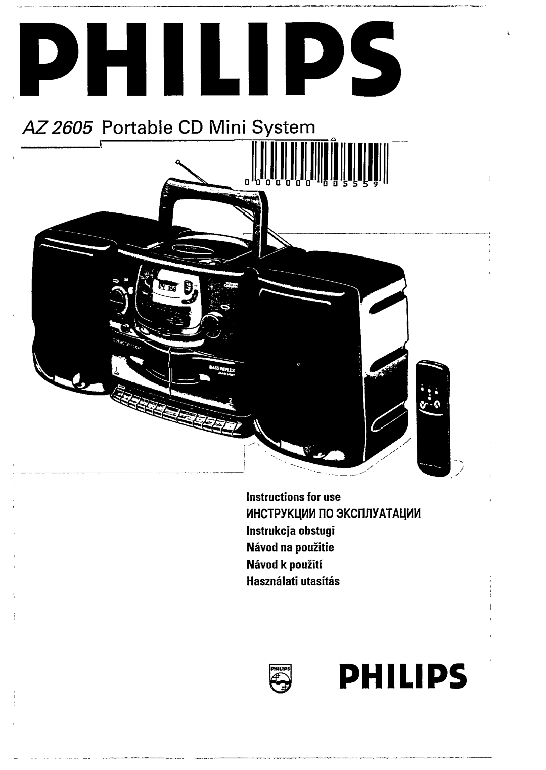 Philips AZ2605 manual 