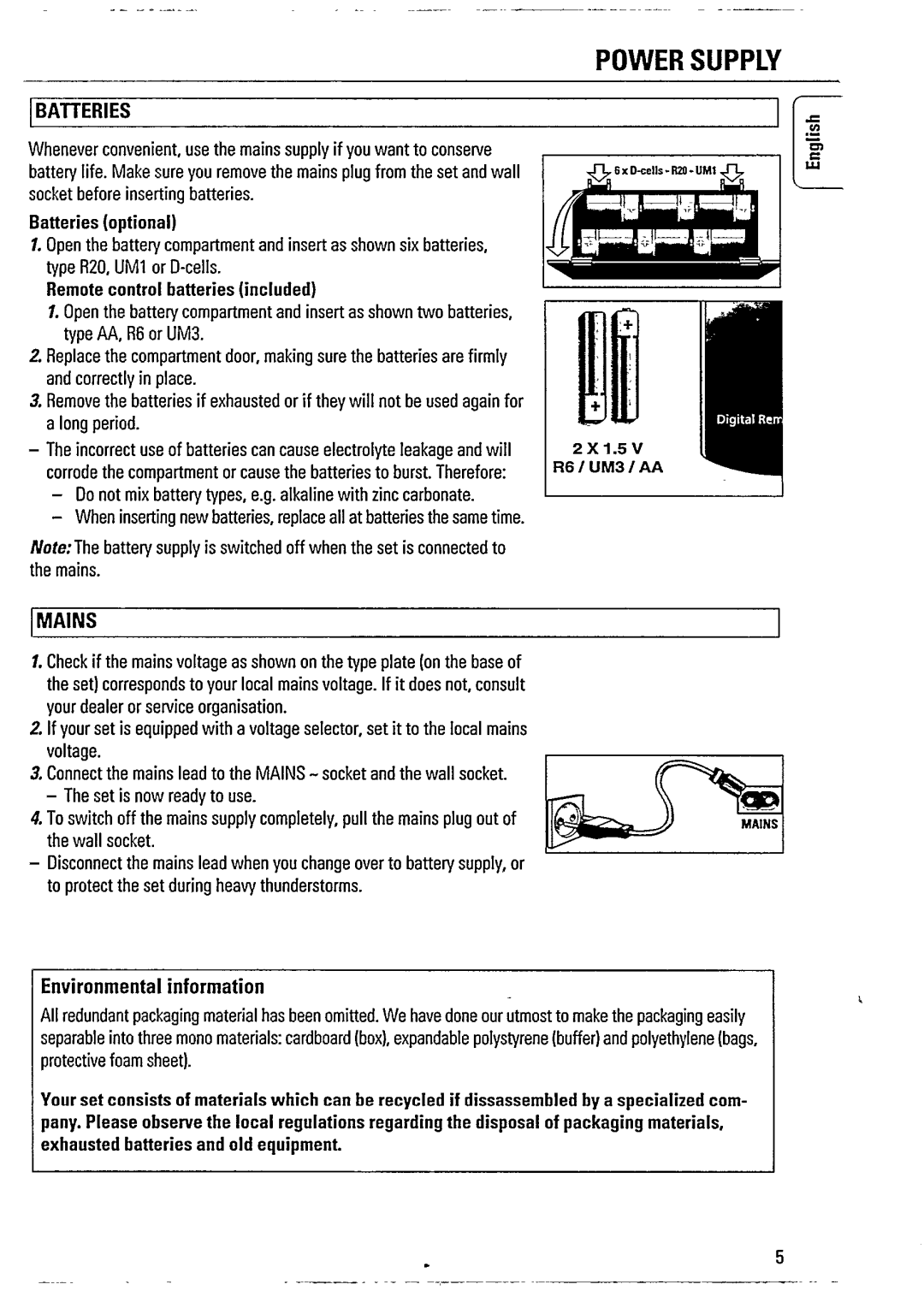 Philips AZ2605 manual 