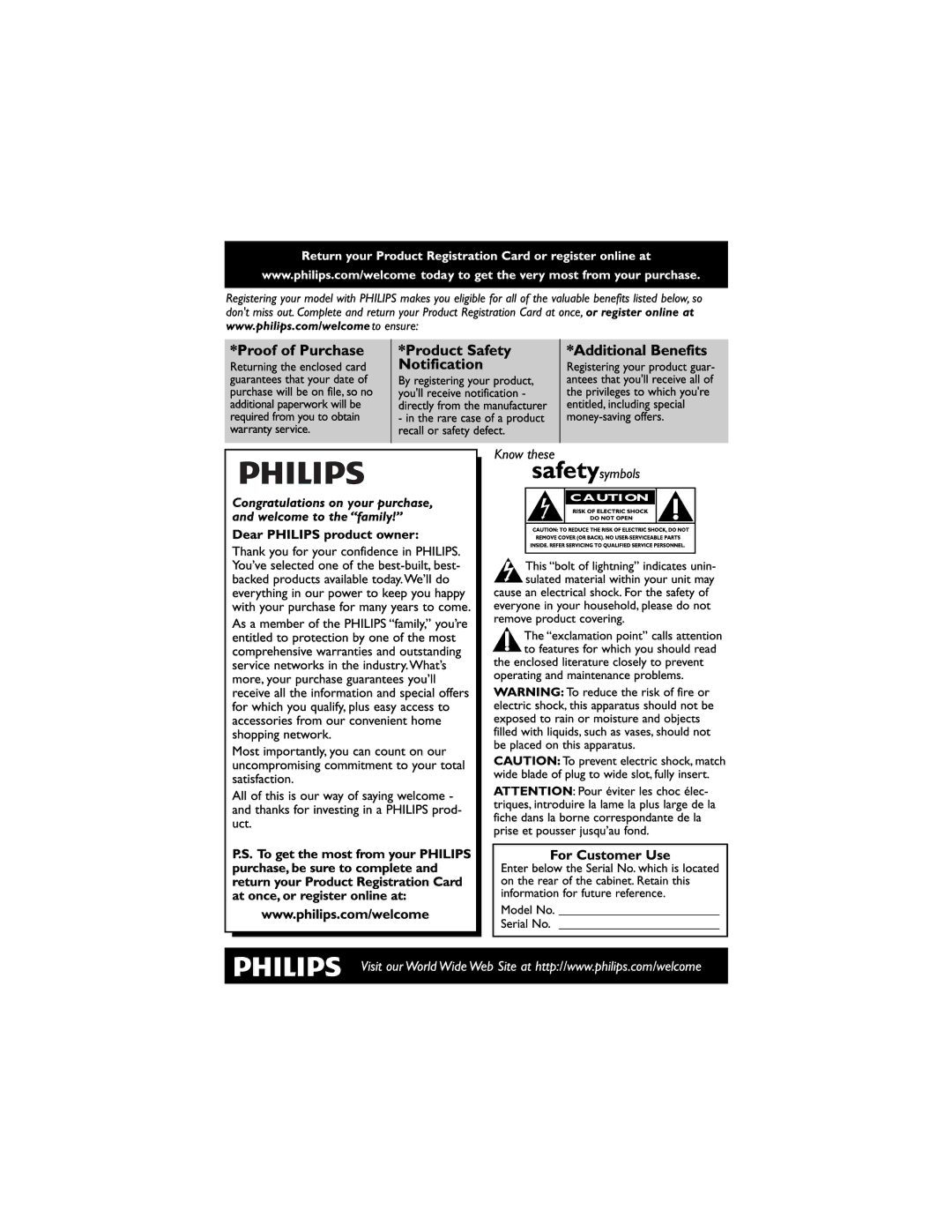 Philips AZ302/37 manual 