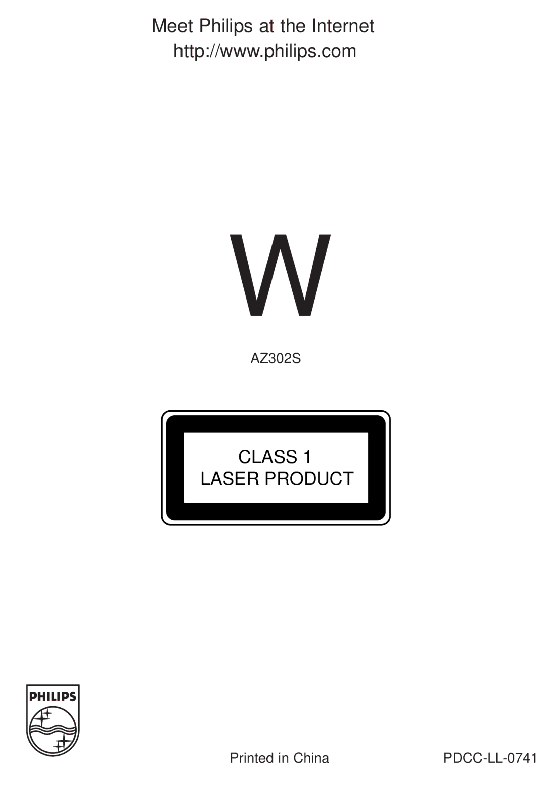 Philips AZ302S user manual Class Laser Product 