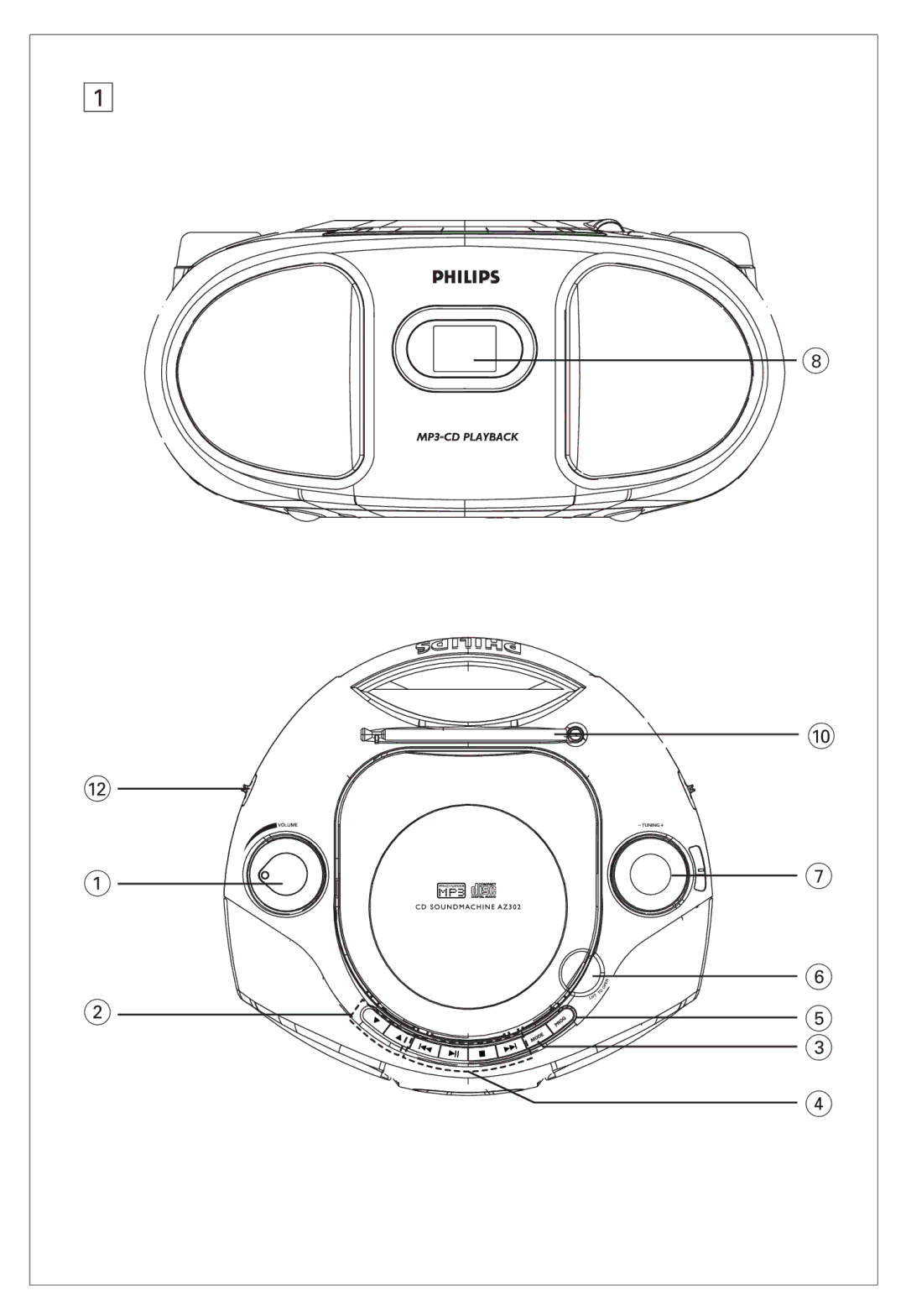 Philips AZ302S user manual 