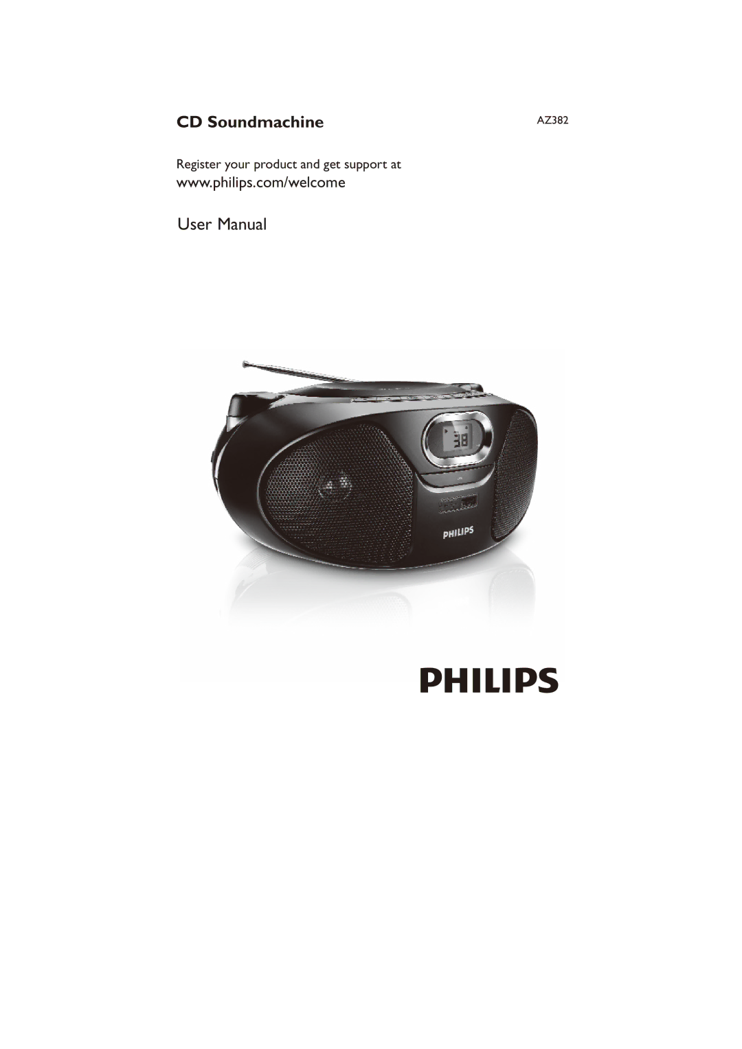 Philips AZ382 user manual CD Soundmachine 