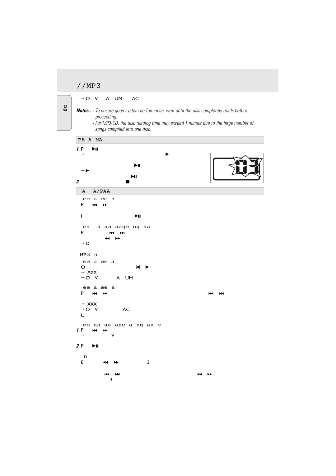 Philips AZ5130 manual Playing a Normal Disc, Selecting a Desired TRACK/PASSAGE 