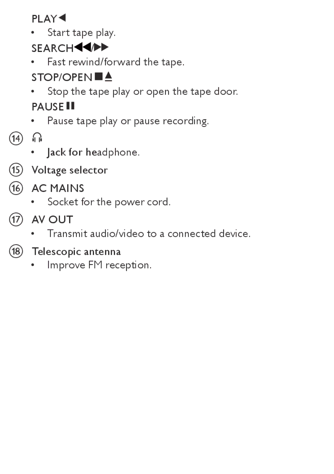 Philips AZ5740 user manual Play 