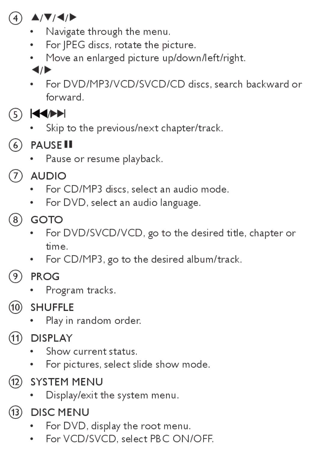 Philips AZ5740 user manual Prog 