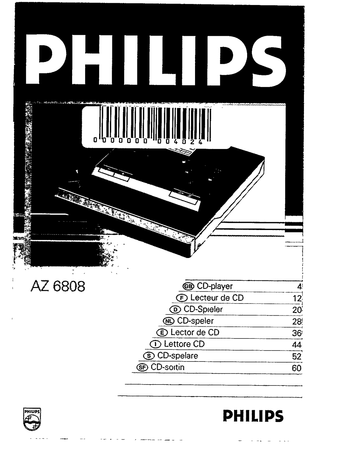Philips AZ 6808, AZ6808/17 manual 