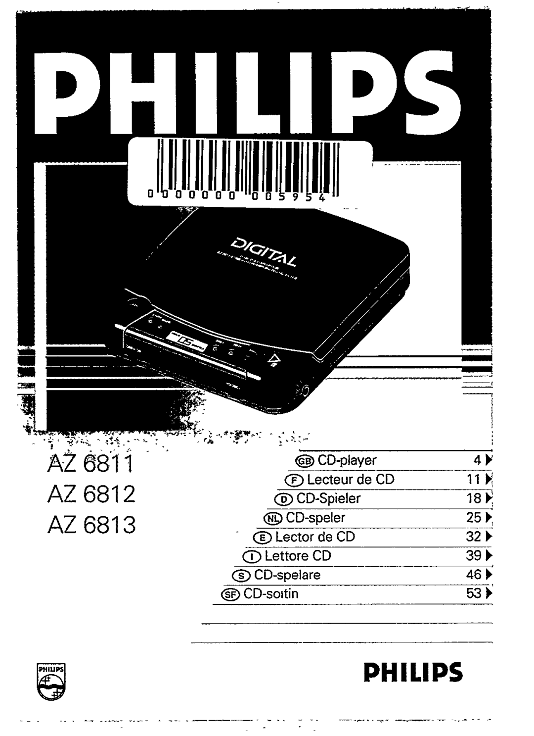 Philips AZ6811, AZ6813, AZ6812 manual 