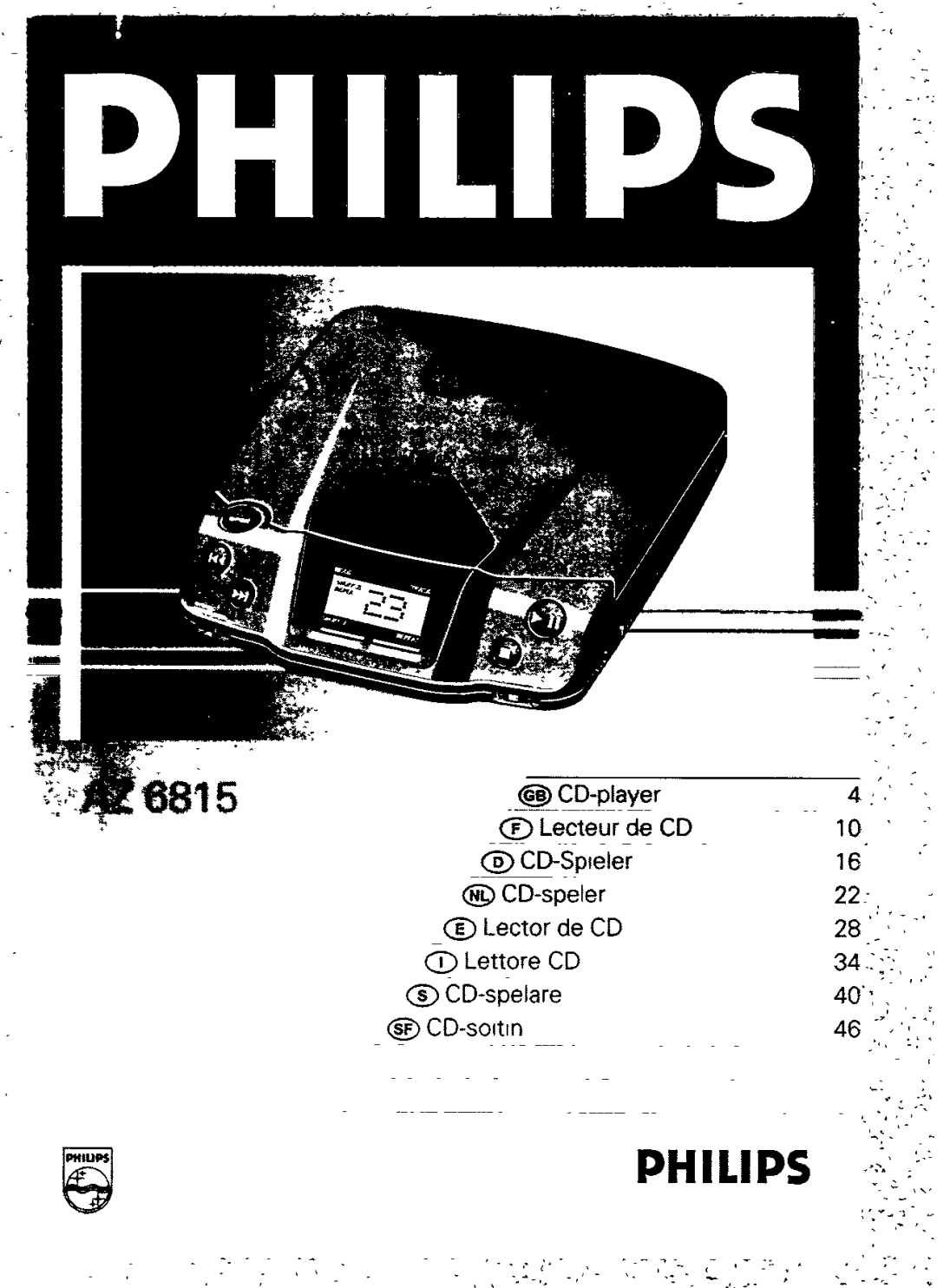 Philips AZ6815 manual 